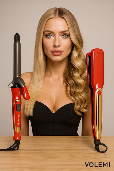 VOLEMİ V-0095 2 in 1 Ceramic Coating Ionic Hair Straightener and Hair Styling Care