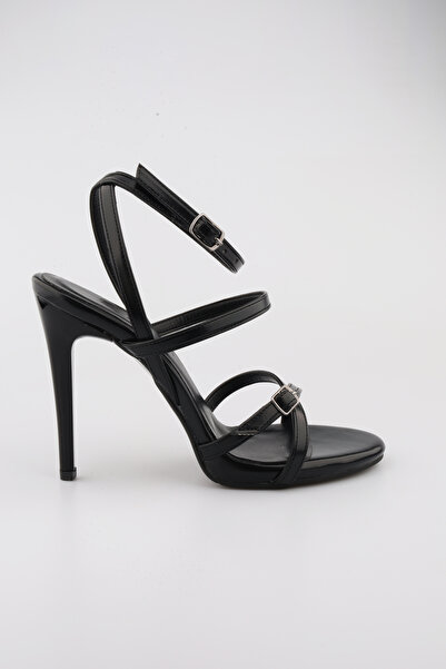 moon glow Kadın Siyah Renk Abiye Ayakkabı Nikah, Düğün, Gelin Ayakkabısı Platform Topuklu Abiye Ayakkabı 12 Cm