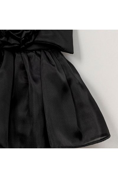 melek golden Dress Princess Girl Child |   1-9 Years |   Color Options |   Ribbon & Rose Detail |   Karolin - Satin