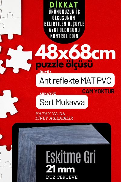 AtlasSG 21Mm-48X68 cm Matte Pvc Photo Puzzle 1000 Pieces - Antireflective, Document and Frame Horizontal Vertical