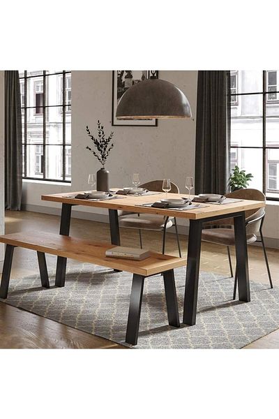 wood idea طاولة معدنية - طاولة طعام - أرجل مكتب العمل 2 قطعة أرجل 72 سم أرجل الأثاث