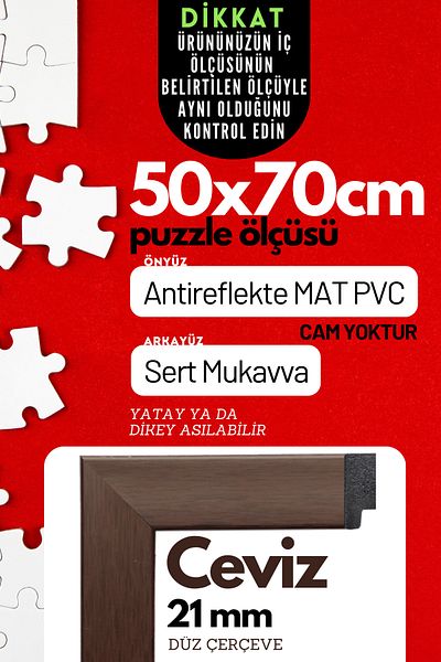 AtlasSG 21Mm-50X70 cm Matte Pvc Photo 1000 Piece Puzzle - Document and Frame Horizontal Vertical Set of 21