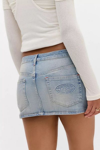 september island Ice Blue Denim Mini Skirt