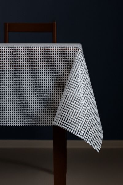 Soft Kare Luxury Straw Pattern Pvc Transparent Coated Oilcloth Tablecloth Waterproof, Wipeable, and Durable