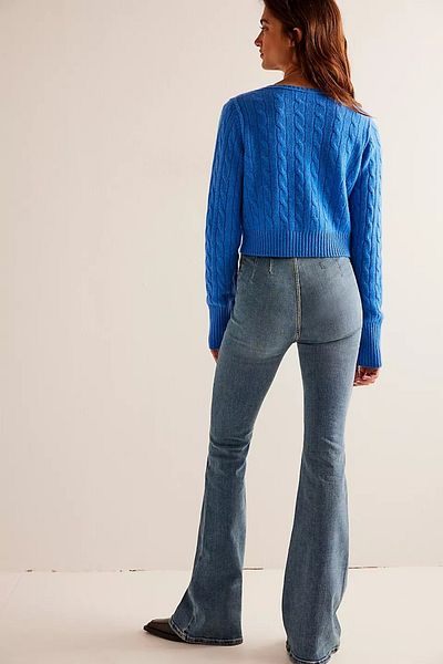 september island Classic Blue Super High Waist Long Leg Jeans