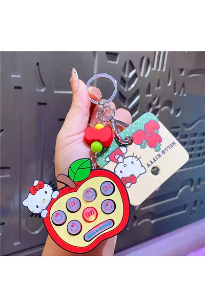 Miniso Groundhog Machine Sanrio 50th Anniversary Hello Kitty Keychain Girls Bag Pendant Kt Cartoon Doll Toy
