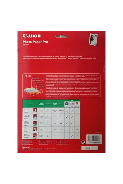 Canon Pixma Photo Paper PRO Glossy PR-101, A4, 245 g/m², 15 Sheets