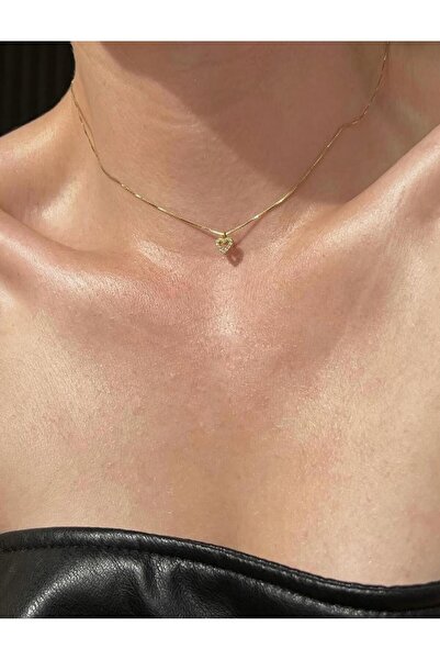 sirius jewelry 925 Ayar Gümüş Minimal Kalp Kolye