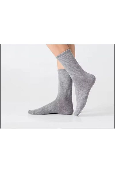 Bestrend 3-Piece Gray Color Men's Socks 100% Cotton