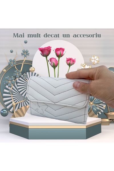 OEM Women's Wallet, Small, Leather, Handmade, White, Elegant Accessory