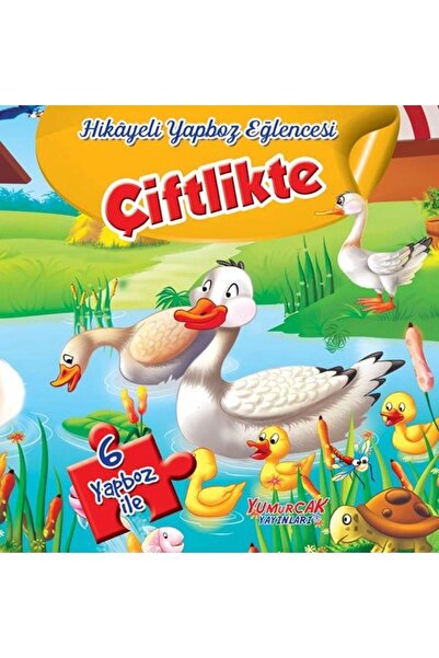 Yumurcak Yayınları Çiftlikte - Hikayeli Yapboz Eğlencesi Serisi -Ciltli Yapbo...
