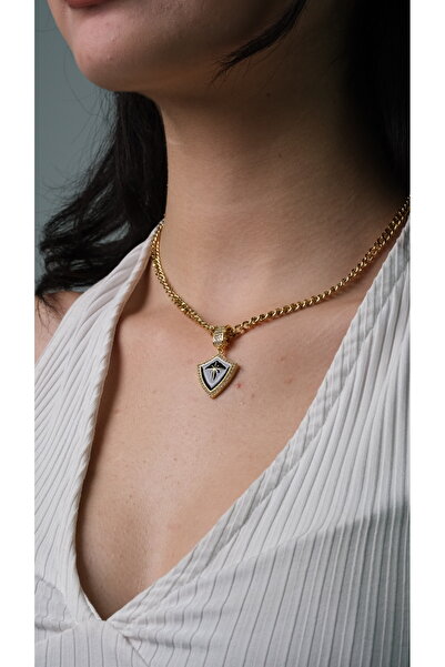 Inure Jewelry Çağla Şikel Modeli Moda Yıldız Figürlü Fashion Gold Kaplama Siy...