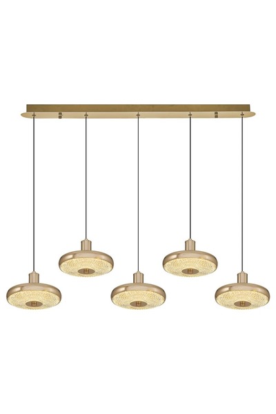 Özcan Aydınlatma Özcan Aydınlatma 2770-5As-03 Tetra 5'Li Sıralı Sarkıt Sarı