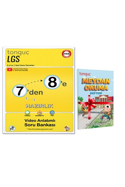 Tonguç Yayınları 7'den 8'e Hazırlık Kitabı ve Meydan Okuma Defteri