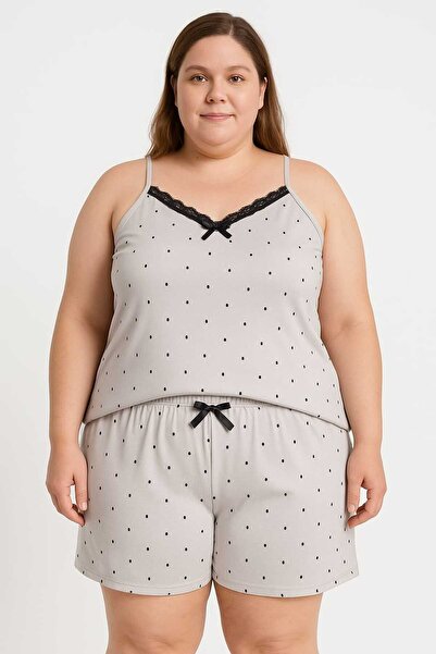 MODA Women's Plus Size Drawstring Top and Shorts Bottom Pajamas - Loose Fit - Sizes in Product Description