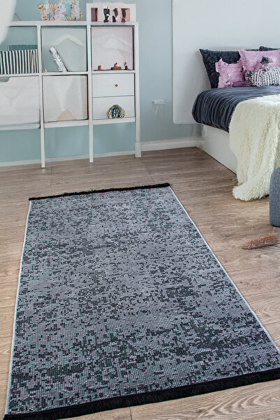 Gri Şönil Kilim Oturma Çocuk Odası Salon Mutfak Hasır Sisal Yolluk Dokuma Makine Halısı
