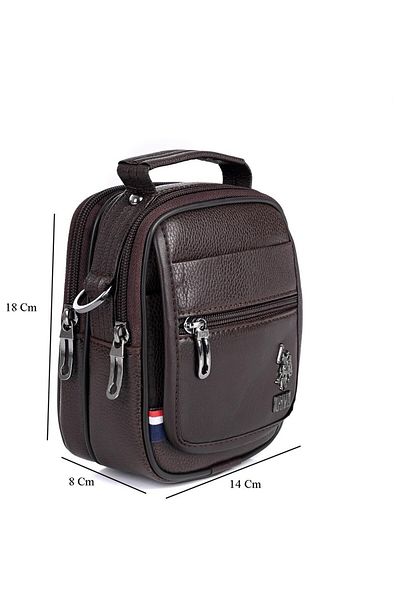 U.S. Polo Assn. Мъжка чанта за куфарче U.S. Polo Assn. 8416, кафява