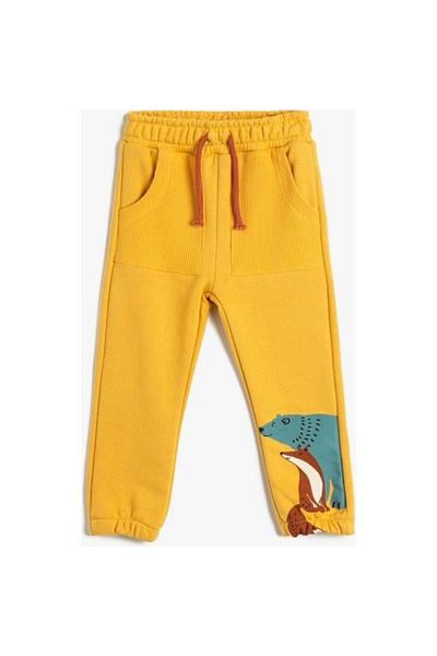 Koton Jogger Sweatpants Animals Printed Tie Waist Ribbon