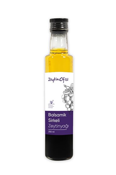 Zeytin Ofisi Balsamik Sirkeli Naturel Sızma Zeytinyağı 250 ml – Soğuk Sıkım, ...
