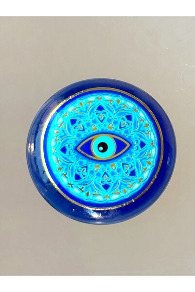 Azrua Yaldızlı Göz Şekilli Desenli Nazar Boncuklu Magnet, Dekoratif Obje, 1 A...