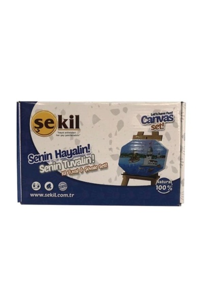 Genel Markalar Şekil Kil Tuval Boyama Seti Boya Ve Fırça Dahil