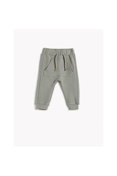 Koton Basic Jogger Sweatpants Tie Waist Textured Cotton
