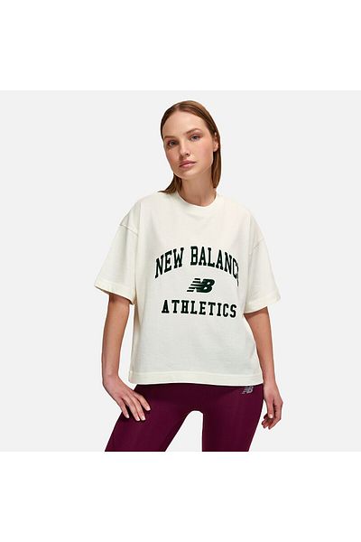 New Balance Tricou alb pentru femei Wnt1402