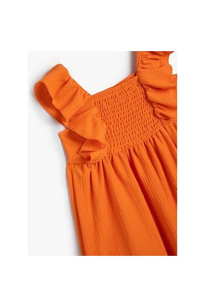 Koton Dress Strap Frilly Elastic Textured