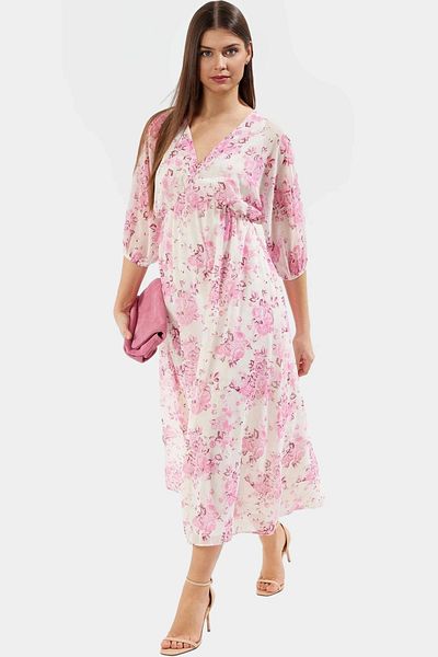 PayBuy Chiffon Maxi Dress Abstract Pattern Comfortable Summer Long Lasting Professional Look High Quality