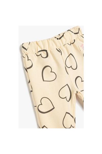 Koton Cotton Heart Jogger Sweatpants - Raised και ελαστική μέση