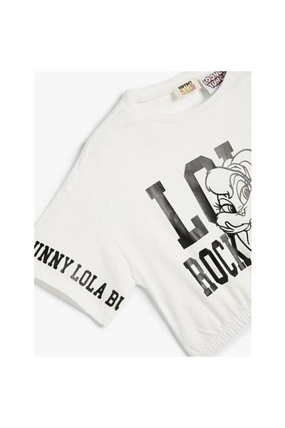 Koton Crop Lola Bunny T-shirt με άδεια ελαστική μέση