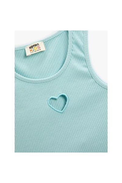 Koton Crop top fără mâneci din bumbac - Detaliu fereastră și nervuri