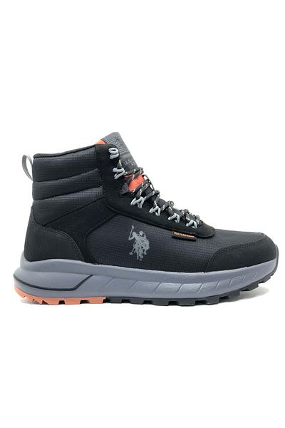 U.S. Polo Assn. Πόλο Ασν. Elha - Αδιάβροχα Ανδρικά Μποτάκια εξωτερικού χώρου, ΜΑΥΡΟ