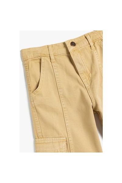 Koton Cotton Wide Leg Cargo Jeans - Wide Leg Jeans