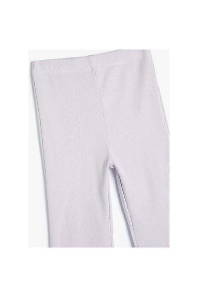 Koton Pantaloni de bază cu jambiere evazate cu talie elastică cu nervuri