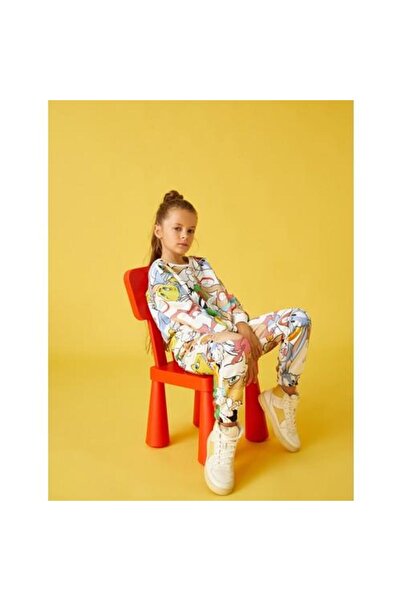 Koton Dívčí licencované tepláky Looney Tunes s potiskem 3wkg40243ak