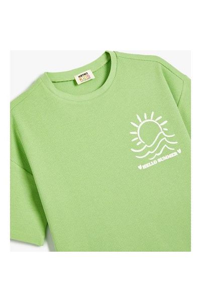 Koton Tricou de vară - mâneci imprimate Sharp Correct Cotton