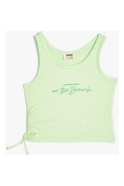 Koton Crew Neck Slogan Athlete - Gathered Detailed