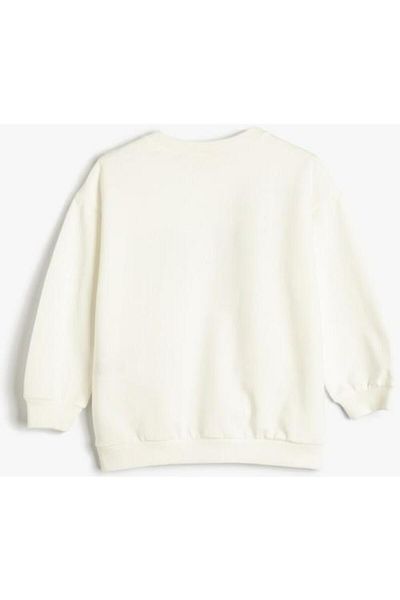 Koton Sweatshirt Cotton Rose Gold Crew Neck Aspen Printed