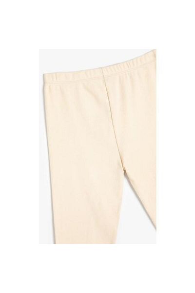 Koton Basic Capri Tights with Elastic Waist Ribbed Cotton