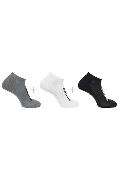 Salomon Κάθε μέρα Χαμηλό πακέτο 3 3 τεμαχίων Unisex Κάλτσες Μαύρο-γκρι-λευκό