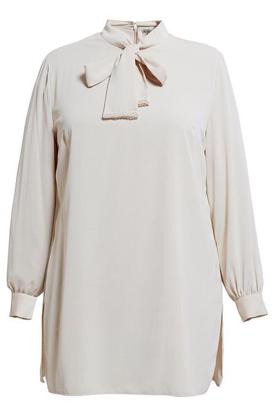 Alvina Plus Size Tied Collar Tunic 20403