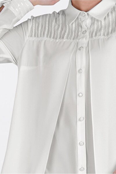 Alvina 2825 Model Sequin Embroidered Tunic