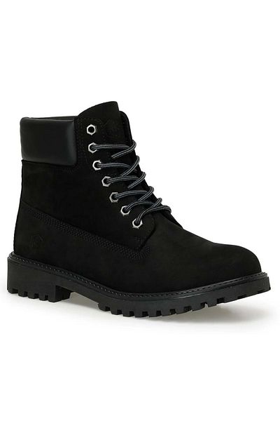 lumberjack River Γνήσιες Δερμάτινες Μπότες Unisex Μαύρες