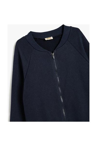 Koton Zippered Sweatshirt V-Neck Long Sleeve