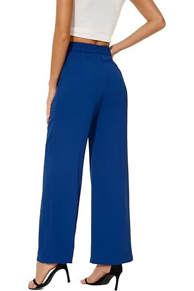 OEM Pantaloni largi pentru femei, talie înaltă elastică, pantaloni de lucru lungi și drepți, pantaloni de afaceri, pantaloni largi