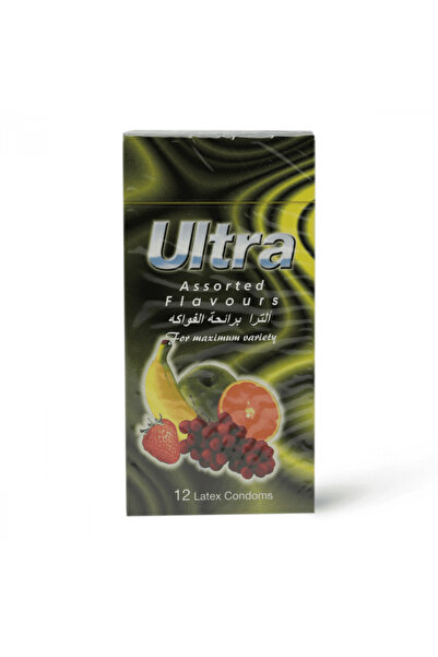 ULTRA الترا واقي ذكري بنكهة الفواكة - 12 حبة