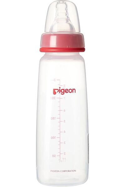 Pigeon Nursing Plastic Bottle Clear 240ml Pa(26006) --- بيجون رضاعه بلاستيك كلير 240مل 6006