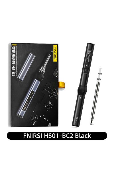 Choice HS01-BC2 Black FNIRSI HS01 Smart Soldering Iron T65-BC2 PD 65W Adjustable Temperature Portable Elect