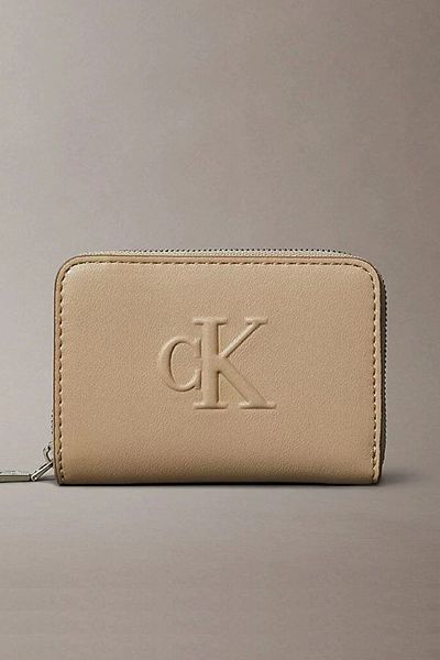 Calvin Klein Women Crockery Sculpted Medium Zip Around Wallet